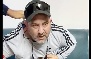 Reinaldo Daniel Urizar Ramírez, tras su arresto.