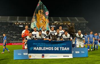 Formación que presentó anoche Gimnasia de La Plata en el partido ante Godoy Cruz.