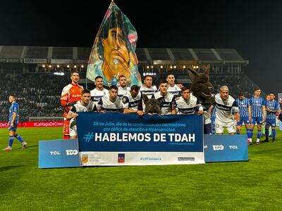 Formación que presentó anoche Gimnasia de La Plata en el partido ante Godoy Cruz.