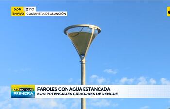 Costanera de Asunción: Faroles son potenciales criadores de mosquitos