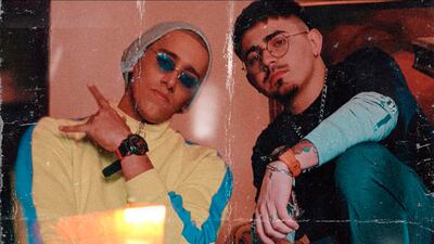 Jorsh y Mosse Dice, durante la grabación del videoclip del sencillo “Mi ex”, que fue lanzado el viernes.