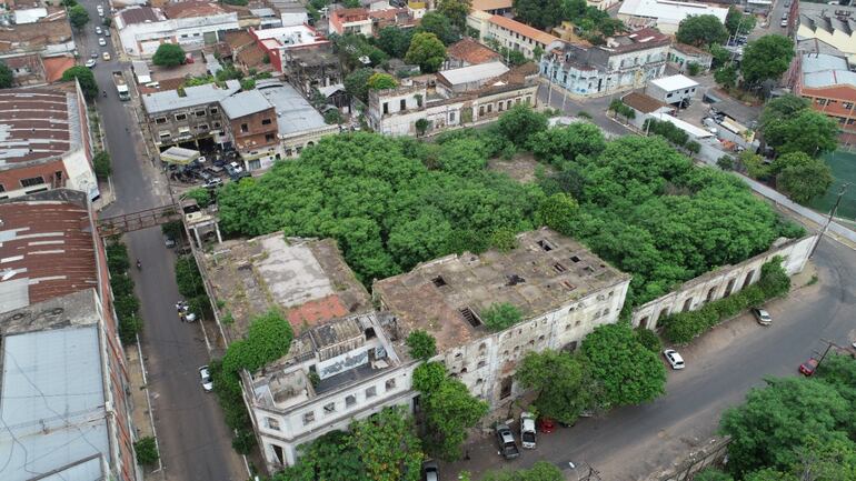 Predio de la excervecería en el microcentro de Asunción.