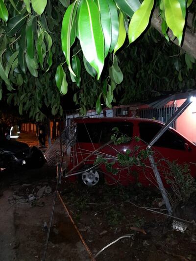 Daños materiales por accidente de tránsito en Ayolas