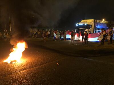 En Ciudad del Este manifestación la manifestación también se mantiene por cuarto día consecutivo.