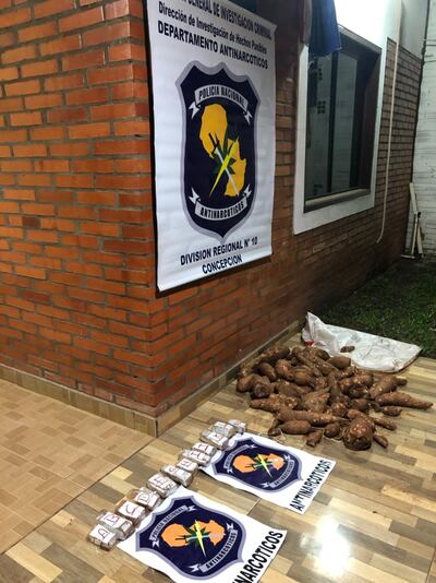 La bolsa con mandioca que también contenía marihuana