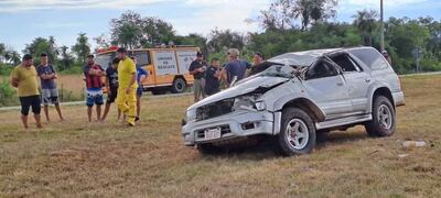 El vuelco del vehículo ocurrió en Quiindy.