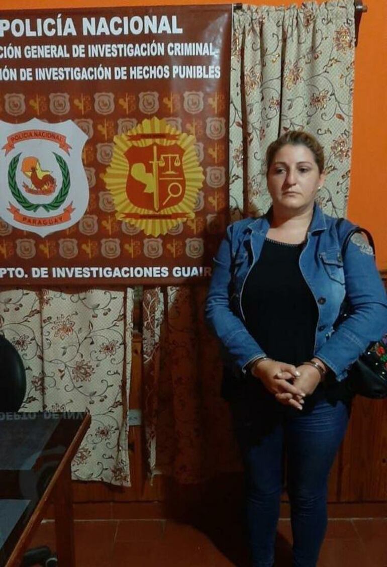 Diana Noemí Benítez Duarte (38), detenida.
