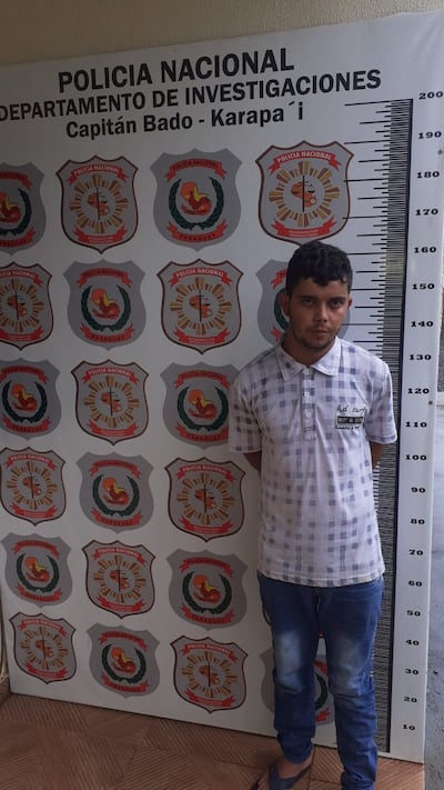 Lucimar Segovia Núñez, detenido.