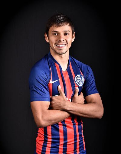 Ángel Romero, jugador paraguayo de San Lorenzo.