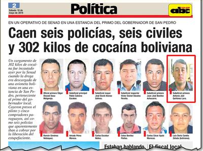 Publicación sobre la detención de Antonio Joel Quiñónez Lara (en recuadro rojo).