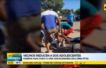 Vecinos reducen a dos adolescentes