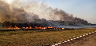 El fuego sigue avanzando hacia la compañía Boquerón.