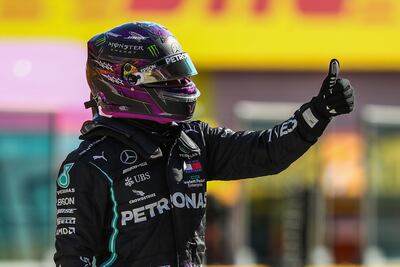 Lewis Hamilton ganó la pole en el Gran Premio de Toscana.