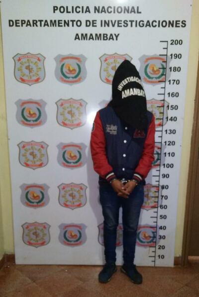 Francisco Anastacio Díaz Carneiro, de 34 años, sindicado como responsable del asalto al local de Farma Oliva.