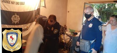 Allanamiento donde se detuvo a Marcelo Barreto, presunto extorsionador.