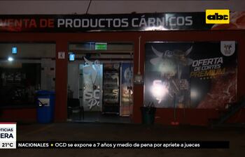 Principio de incendio en una carnicería