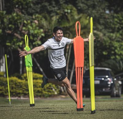 La alegría reflejada en el rostro de Saúl Savín Salcedo Zárate, durante la movilización en la Villa.