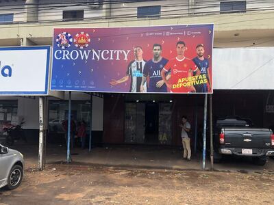 La casa de apuestas deportivas allanada este jueves en Ciudad del Este.