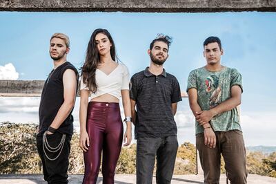 Enzo Fossatti, Bianca López, Juan Orihuela y Josué Dávalos conforman Mbarete, junto con Matías Medina quien se unió recientemente.