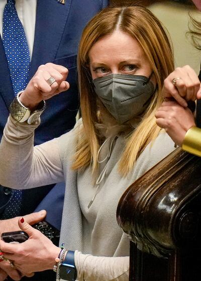 Giorgia Meloni, lideresa de "Hermanos de Italia".