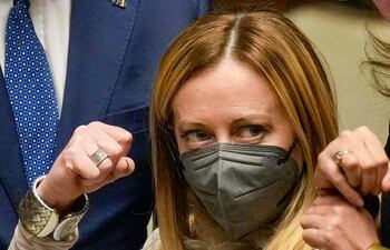 Giorgia Meloni, lideresa de "Hermanos de Italia".