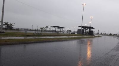 Precipitaciones en la Costanera de Asunción durante la jornada de ayer.