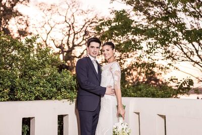 Se casaron Alexander Gibbons y Stefani Ozuna Mena.