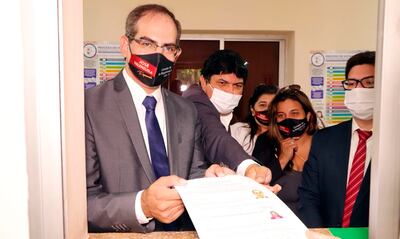 Inscripción en el TSJE de la lista   “Integra- ción y Representa- ción Gremial”.