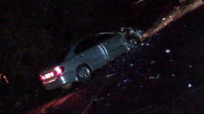 Así quedó el automóvil involucrado en el accidente