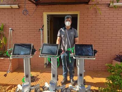 Los nuevos respiradores recibidos hoy en el Hospital Regional de Ciudad del Este.