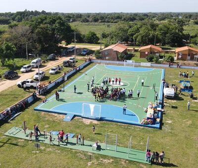 Una de las plazas deportivas inauguradas por la SND