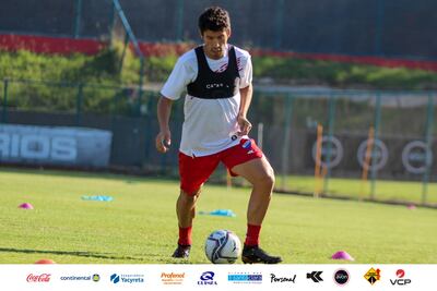 Cristian Riveros, durante las tareas de este martes.