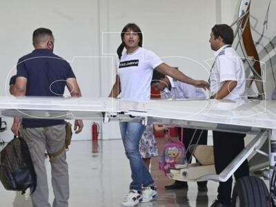 Marcelo Martins Moreno al bajar del avión después de realizar los trámites migratorios en el aeropuerto Silvio Pettirossi.
