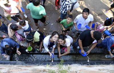 Imagen de archivo del manantial de la Virgen de Caacupé.
