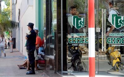 Un local de Cambios Chaco, casa de cambios que anuncia el cierre de varios locales (Archivo).