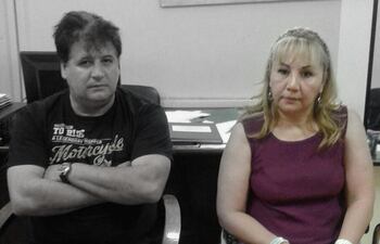 Claudio Gustavo Cabilla y Prisca Ortigoza Cardozo, el día de su detención.