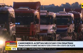 Camioneros aceptan negociar con Dinatran