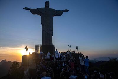 Vacunación a pies del Cristo Redentor en Río de Janeiro (Archivo).