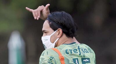 Gustavo Gómez, tras acoplarse al plantel del Palmeiras.