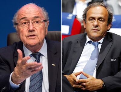 Joseph Blatter y Michel Platini