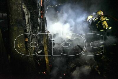 Intervinieron bomberos de Luque.