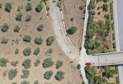 Zona en que se encontró el cuerpo de la madre del niño desaparecido.