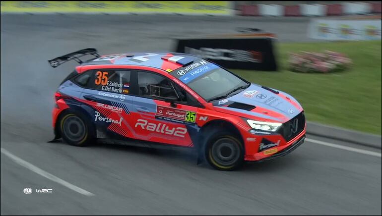 Fabrizio Zaldívar y Carlos del Barrio a bordo del Hyundai i20 N Rally2