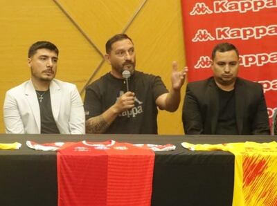 Sebastián Aldama (izq.), Mario Jara y Humberto Cabañas.