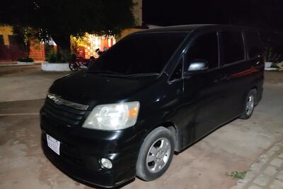 Vehículo en que el sindicado fue detenido este miércoles.