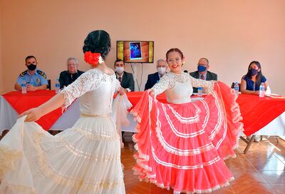 Durante la conferencia de prensa hubo una demostración artística para anticipar el festival.