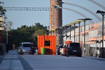 Caseta habilitada en el Centro Cívico más conocido como “Sambódromo” en principio para el cobro de revalidación de registros de conducir. La modalidad se amplía desde hoy.