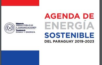 Portada de la Agenda de Energía Sostenible del Paraguay 2019 - 2023, presentada recientemente.