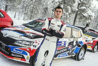 Fabrizio Zaldívar tuvo ayer un muy buen debut en la WRC3, en el Rally Ártico de Finlandia.