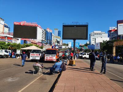 En la zona céntrica de Ciudad del Este se realizan frecuentes movilizaciones, con aglomeración de personas.